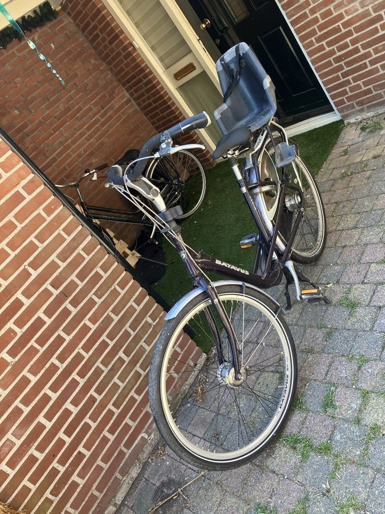 Batavus Mambo Moederfiets – Inclusief Achterzitje, Ophalen, Gebruikt, 47 tot 50 cm, Versnellingen