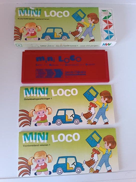 Mini Loco Kleuterpakket in bewaardoos - Zeer nette staat, Ophalen of Verzenden, Zo goed als nieuw, Taal en Lezen