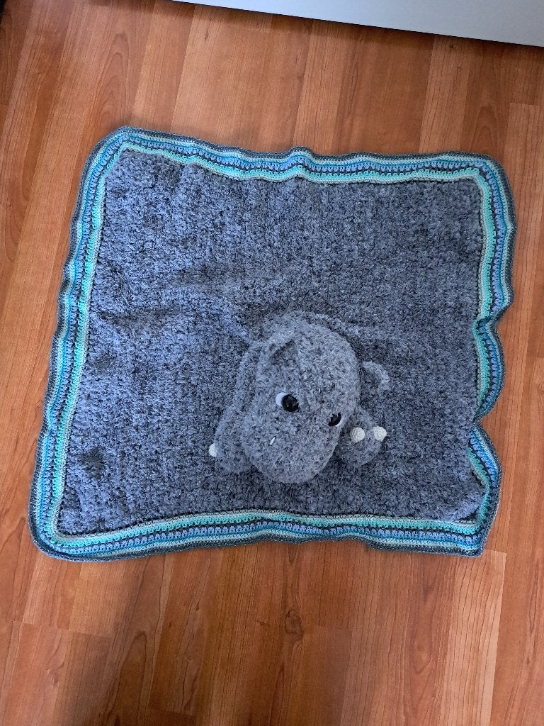 Woolytoons gehaakte knuffeldeken nijlpaard Hilda, Ophalen, Nieuw, Overige typen