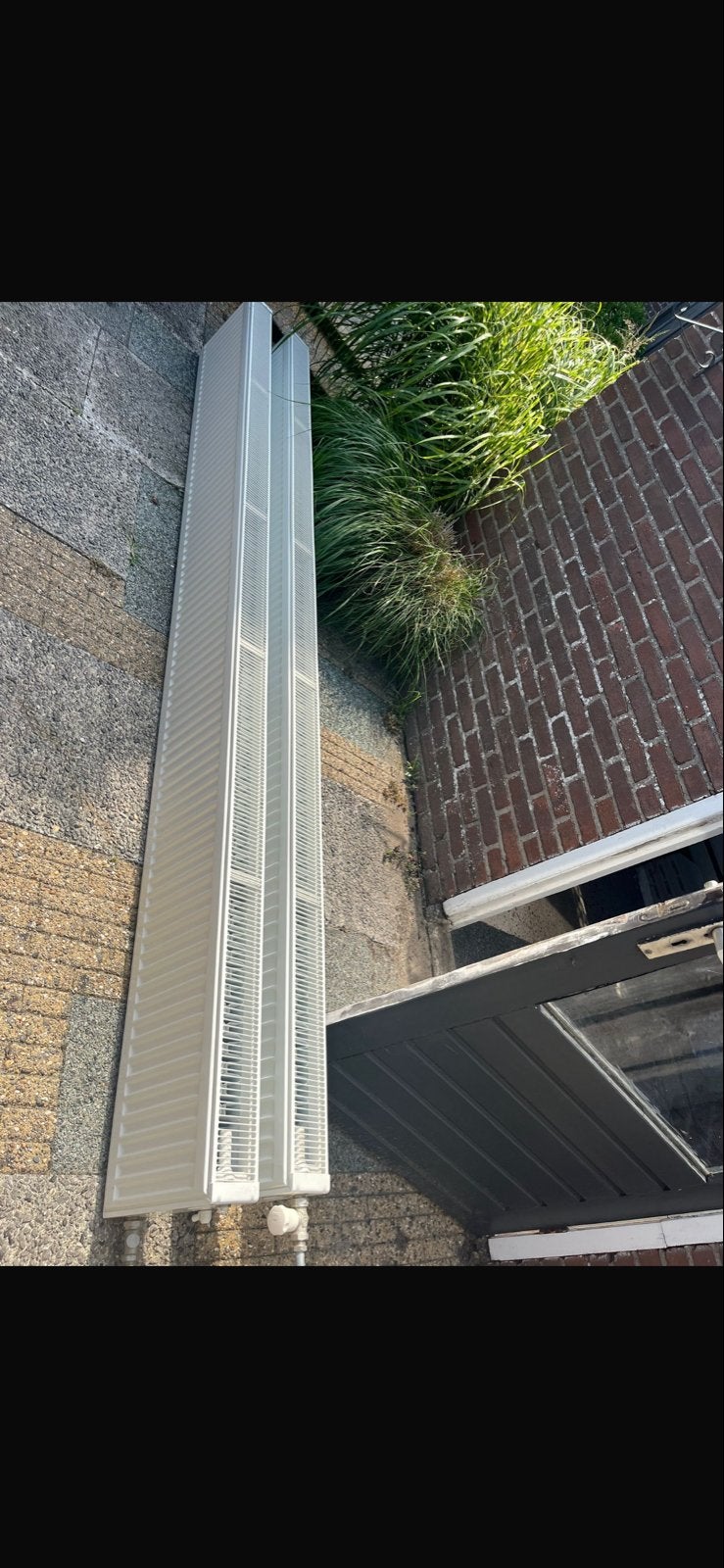 Lange witte radiator, gebruikt, Ophalen, Gebruikt, Radiator, 150 cm of meer