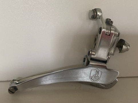 Campagnolo C record voorderailleur  - Vintage, Gebruikt, Ophalen of Verzenden, Derailleur of Ketting, Aluminium