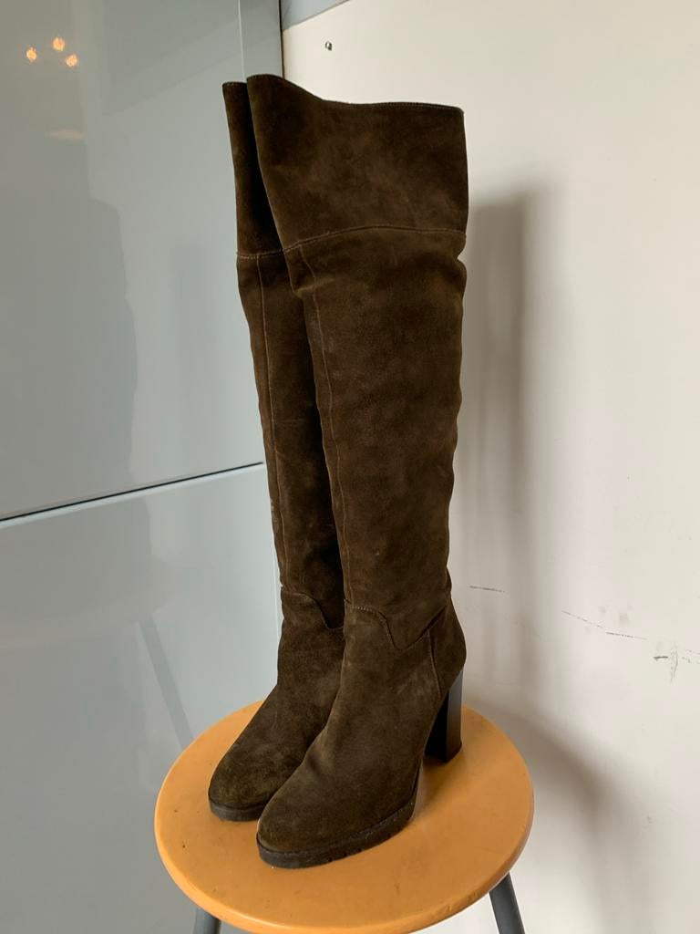 Di Lauro Overknee Laarzen Mosgroen Suède Maat 39, Kleding | Dames, Schoenen, Hoge laarzen, Ophalen of Verzenden, Zo goed als nieuw