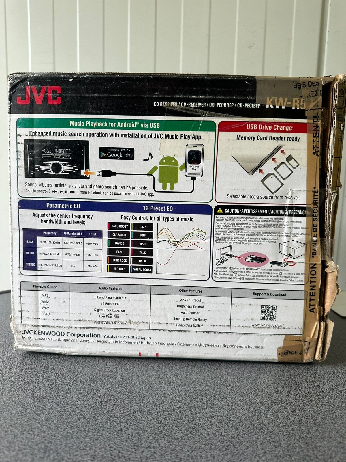 JVC - KW-R520E - 2-DIN CD/USB Autoradio, Auto diversen, Autoradio's, Ophalen of Verzenden, Zo goed als nieuw