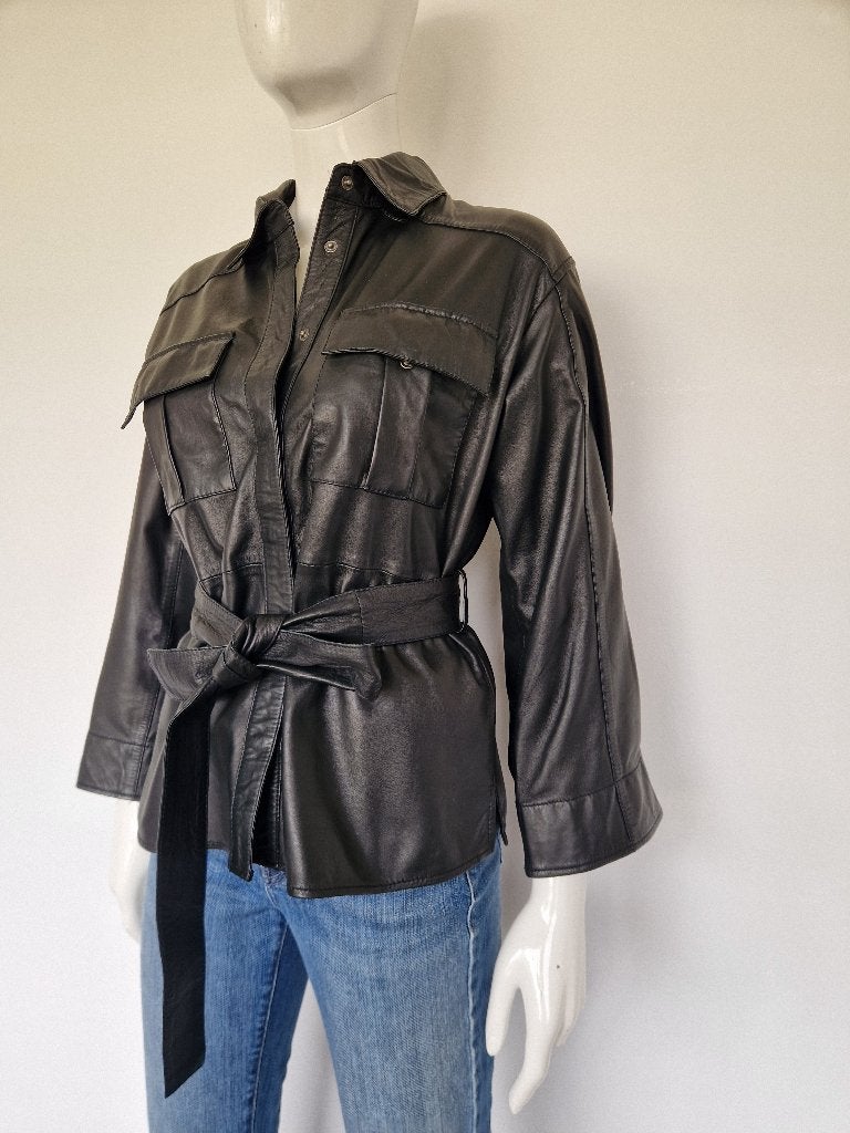 IBANA JENN leren blouse | Maat 34 | Zwart |, Nijmegen, Zwart, Verhip-vintage.nl, IBANA
