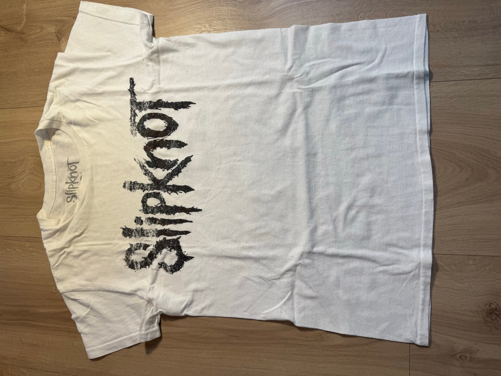 Slipknot T-shirt - Wit met Zwart Logo, ., Wit, Ophalen of Verzenden, Zo goed als nieuw