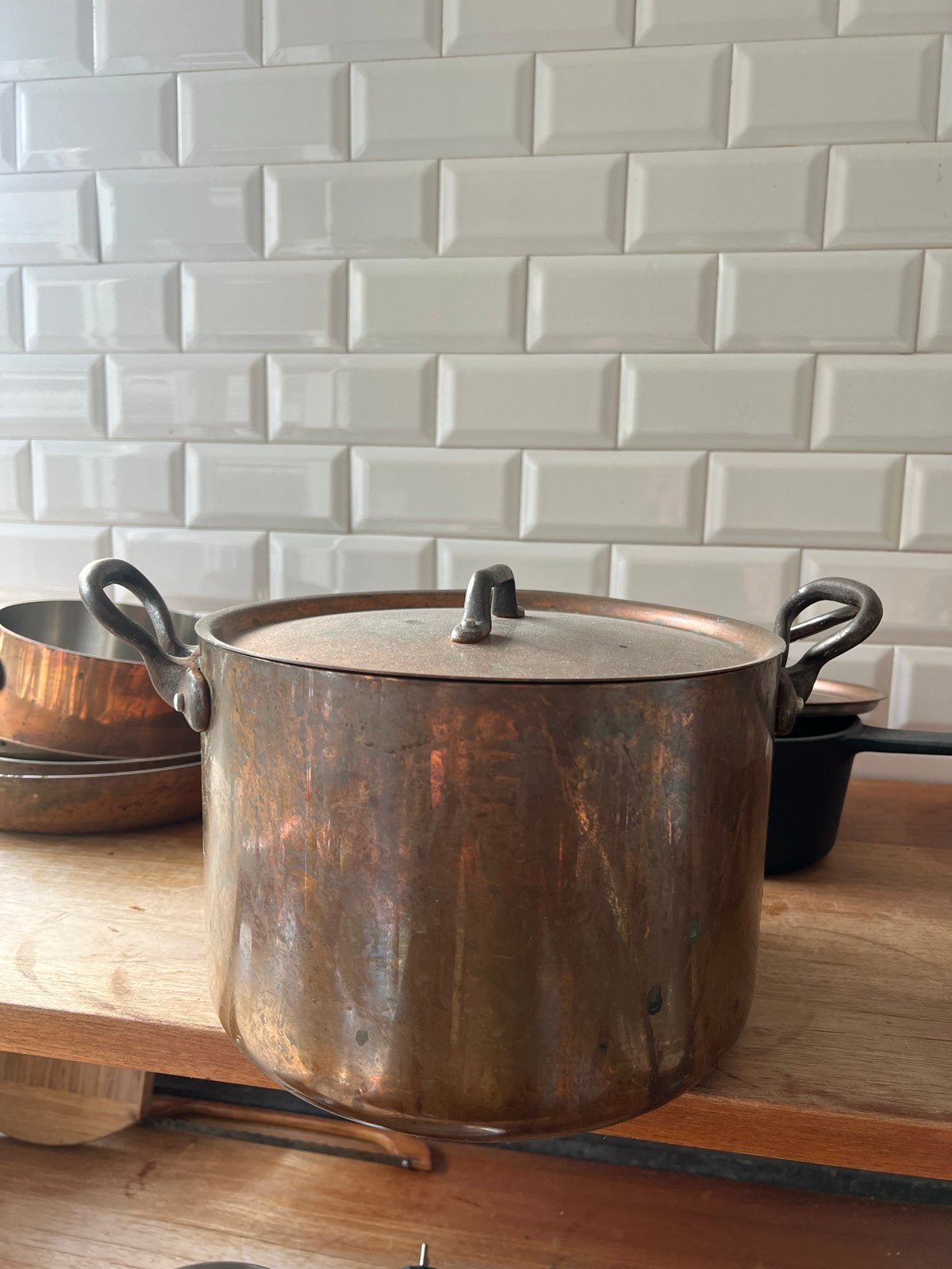 Koperen Kookpan van De Buyer - Vintage Stijl, Ophalen, Kookpan, Koper, Gebruikt