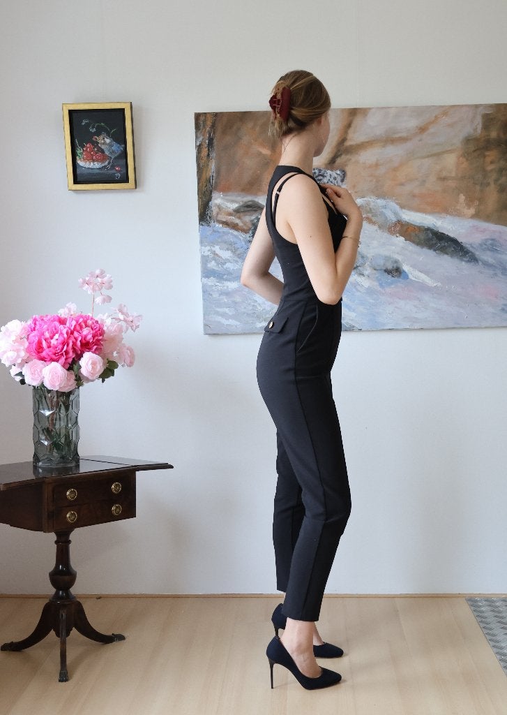 Elisabetta Franchi catsuit IT44 vintage 1 keer gedragen, Maat 38/40 (M), Katwijk aan Zee, Elisabetta Franchi, Zwart