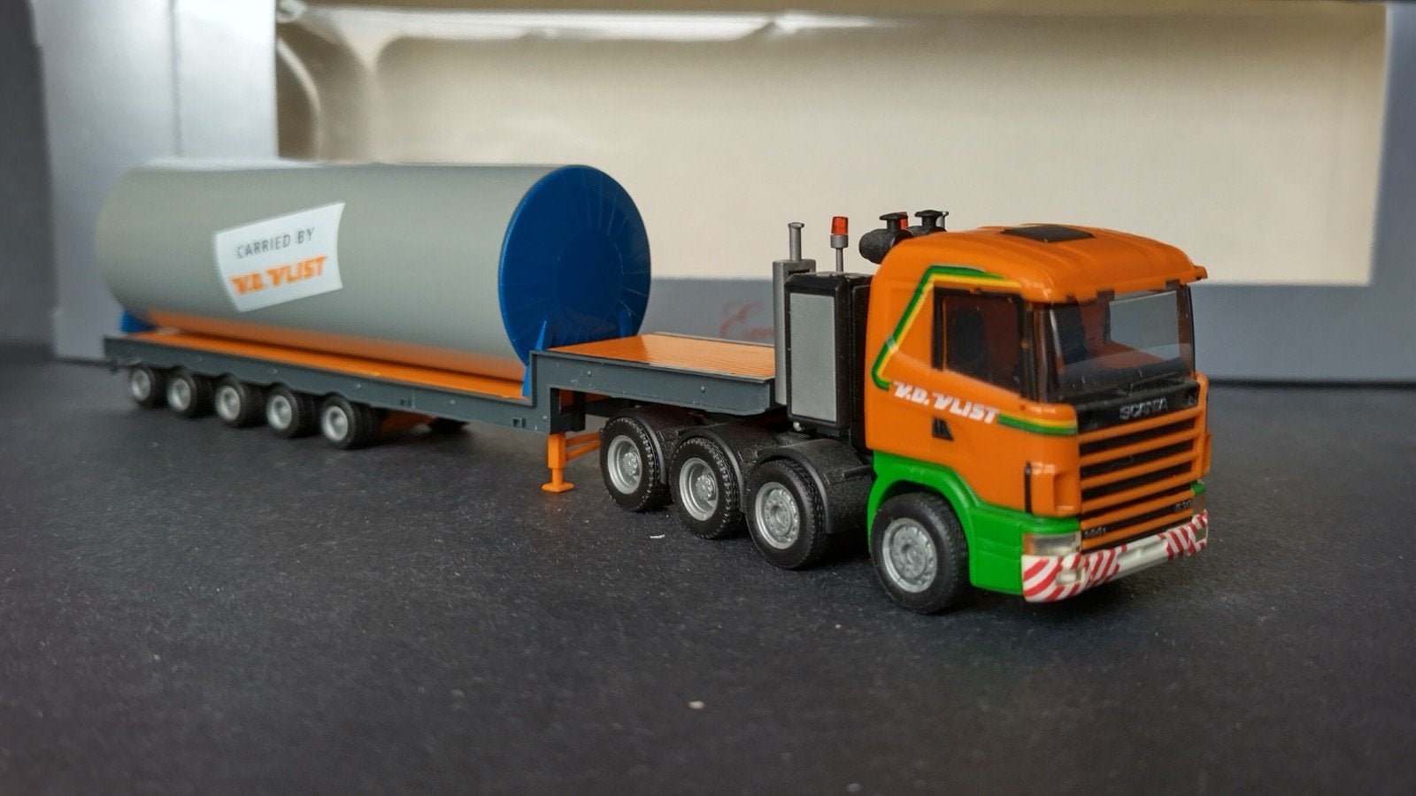Scania R144 van der Vlist zwaar transport 1:87 herpa Pol, Verzenden, ., Nieuw, Herpa