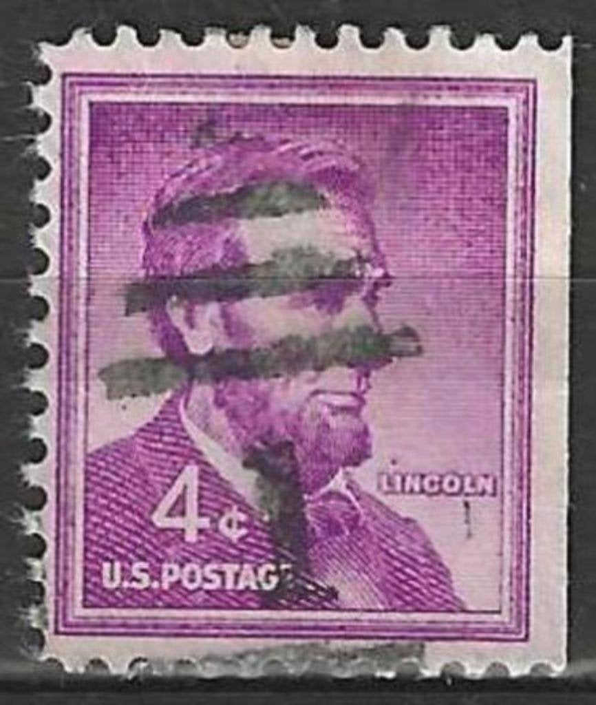 USA 1954 - Yvert 589 - Abraham Lincoln   (ST), Verzenden, Gestempeld, Noord-Amerika