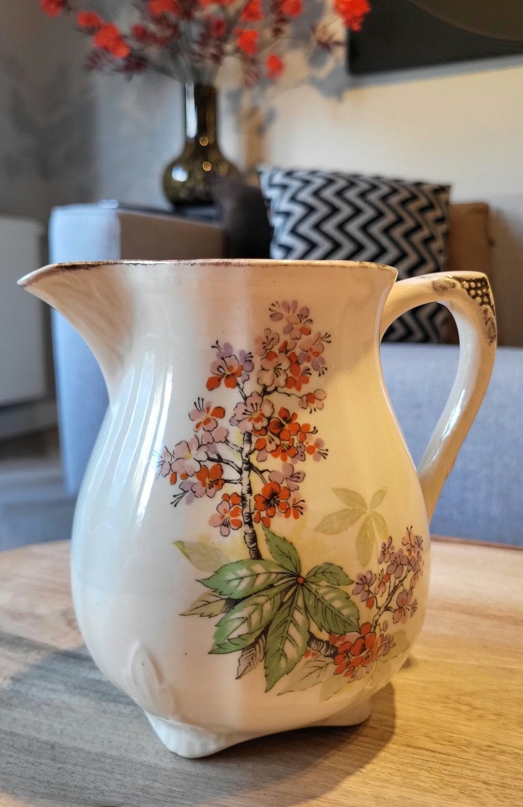 Vintage Alfred Meakin Engeland Kan / Schenkkan Bloemendecor, Ophalen of Verzenden