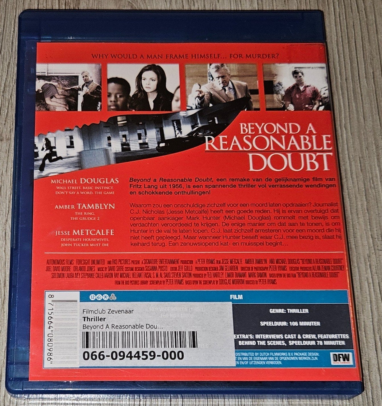 Beyond a Reasonable Doubt - Blu-ray Thriller, Cd's en Dvd's, Dvd's | Thrillers en Misdaad, Zo goed als nieuw, Vanaf 16 jaar, Ophalen of Verzenden