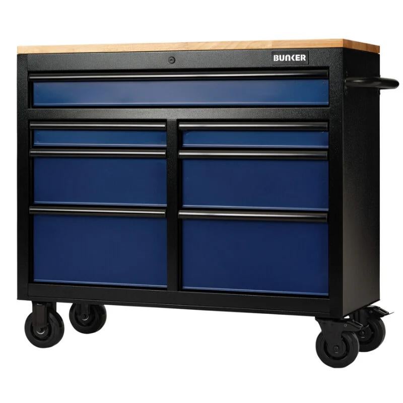 BUNKER Gereedschapswagen/Werkbank, 104cm, Blauw / Nieuw, Ophalen, Nieuw