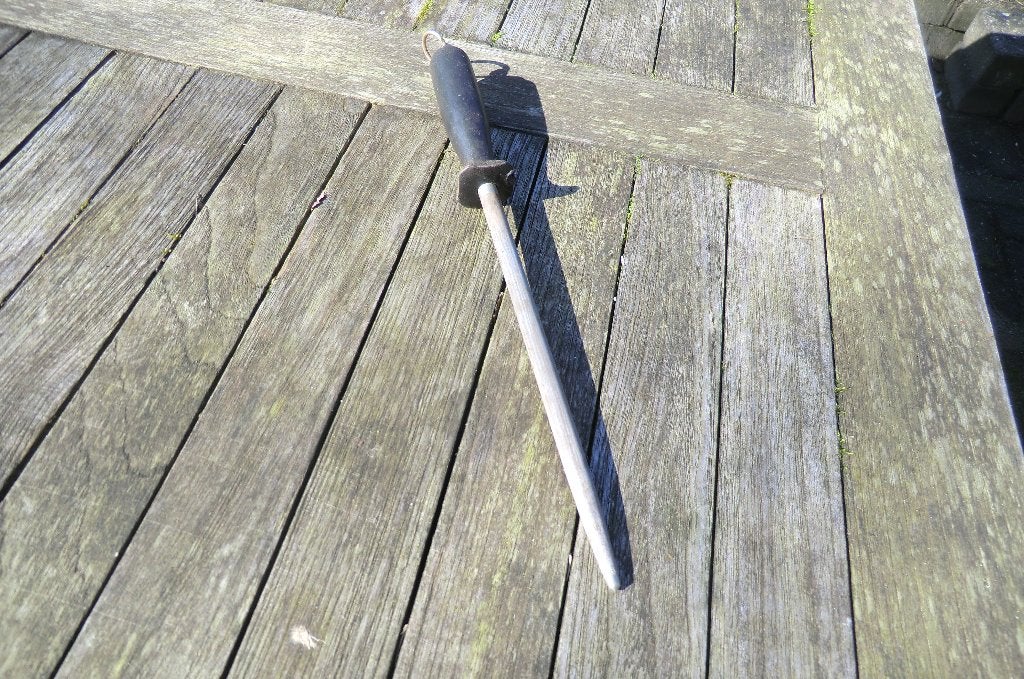 aanzetstaal - voor messen te slijpen - lengte 31 cm, Ophalen of Verzenden, Gebruikt