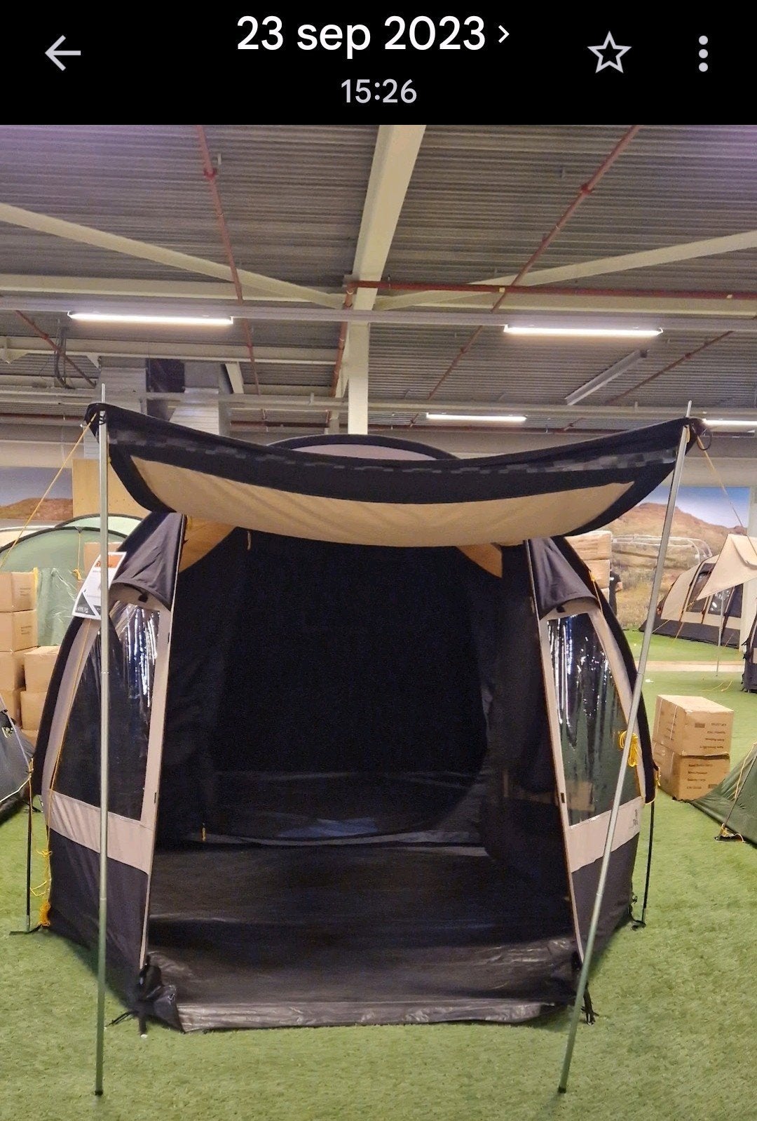 Tent, Ophalen, Zo goed als nieuw
