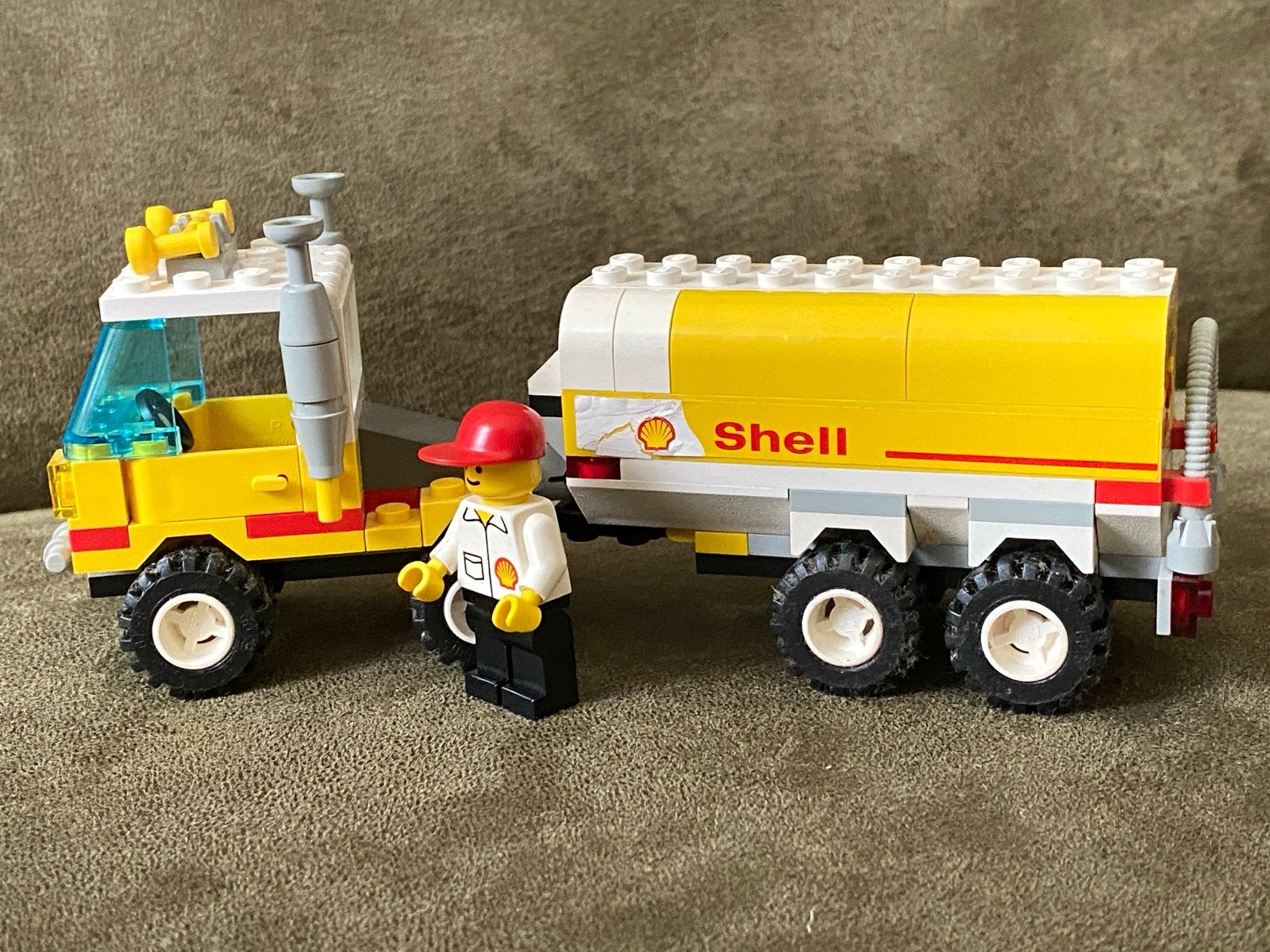 Lego Shell Tankwagen met Minifiguur - Set 1252, Kinderen en Baby's, Inclusief minifiguren, Lego, Ophalen of Verzenden, Complete set