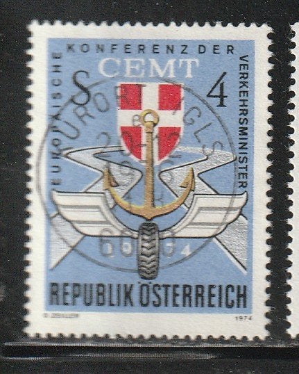 Verenigd Europa 1974 - Oostenrijk - Conferentie van  Verkeer, Ophalen, Gestempeld, Overige thema's