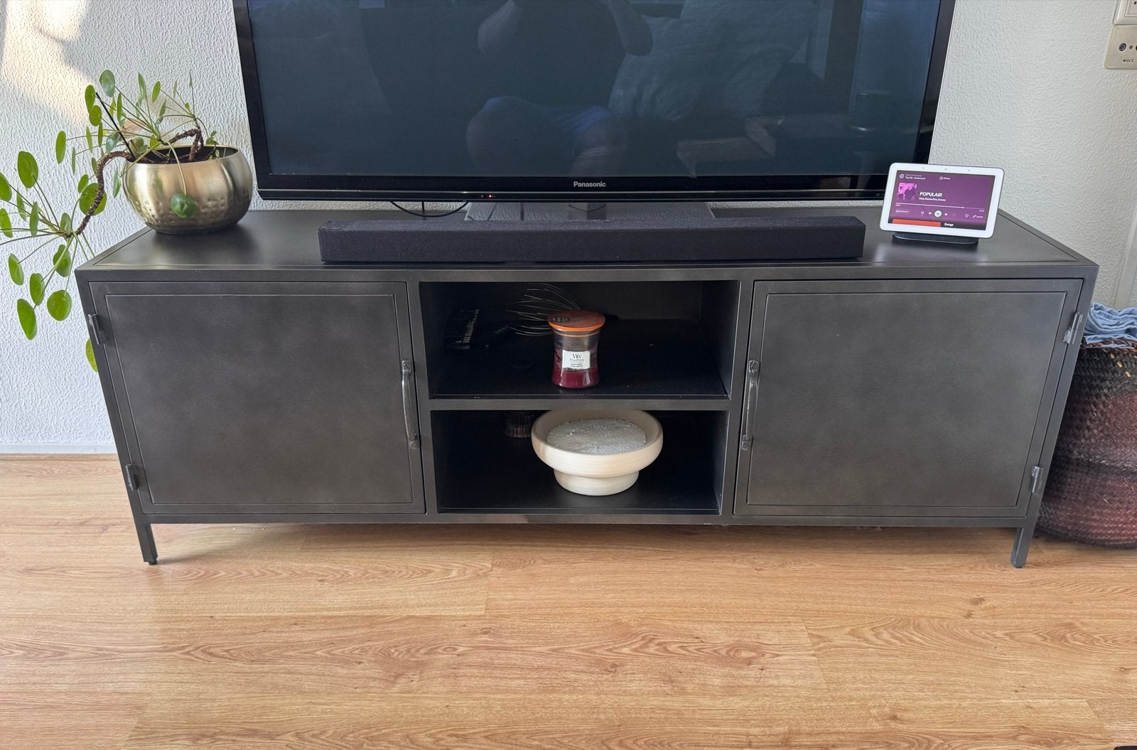 Industriële TV-meubel/dressoir te koop!, Ophalen, 150 tot 200 cm, Zo goed als nieuw, Minder dan 100 cm
