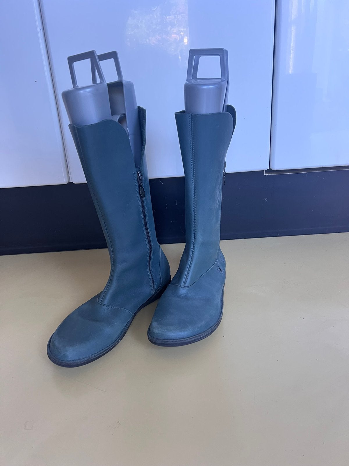 Leren laarzen van Loints, Kleding | Dames, Ophalen, Hoge laarzen, Zo goed als nieuw, Groen