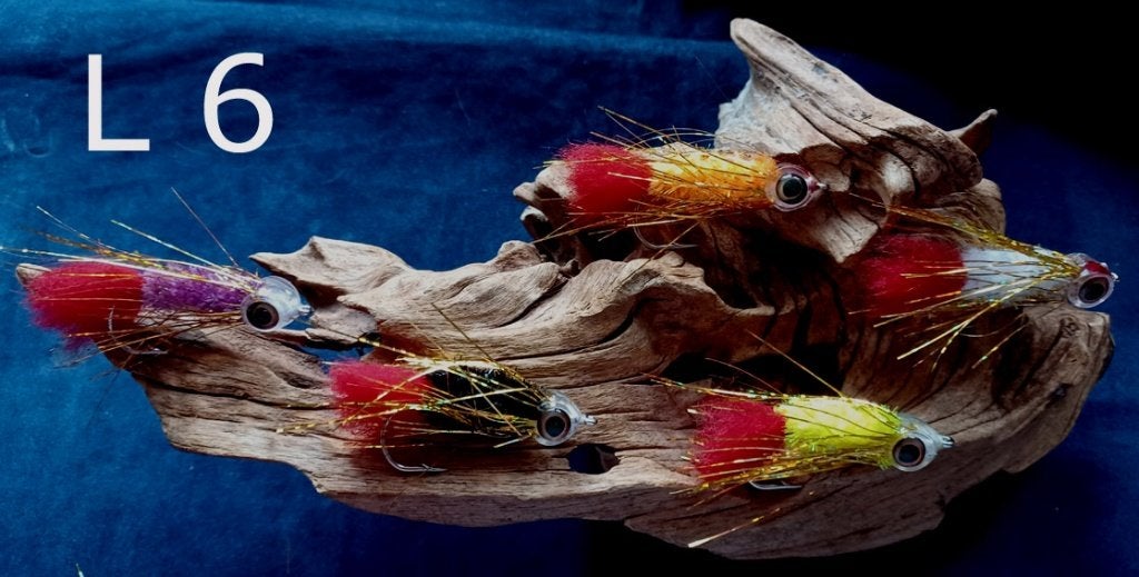 Set L 6 van 5 stuks Ultra Light Forel - Baars streamertjes