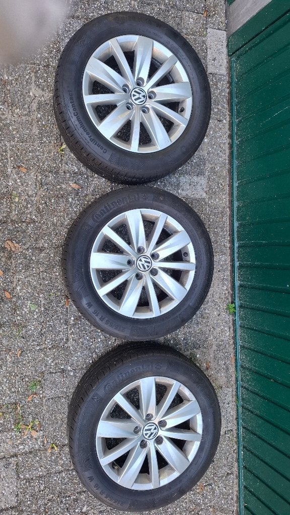 Origineel VW Passat B7 wiel 215/55 R16 | Continental | 5x112, Ophalen, Gebruikt, Volkswagen