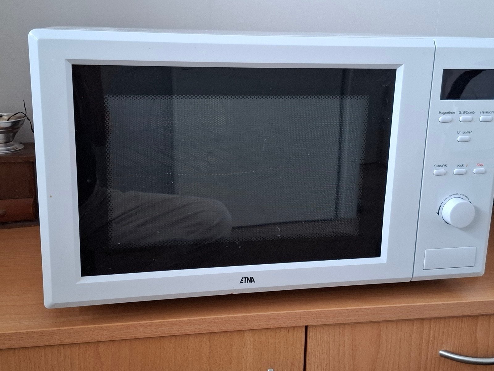 Te koop Etna combimagnetron, Witgoed en Apparatuur, Ovens, Ophalen, Combi-oven, Draaiplateau, Vrijstaand