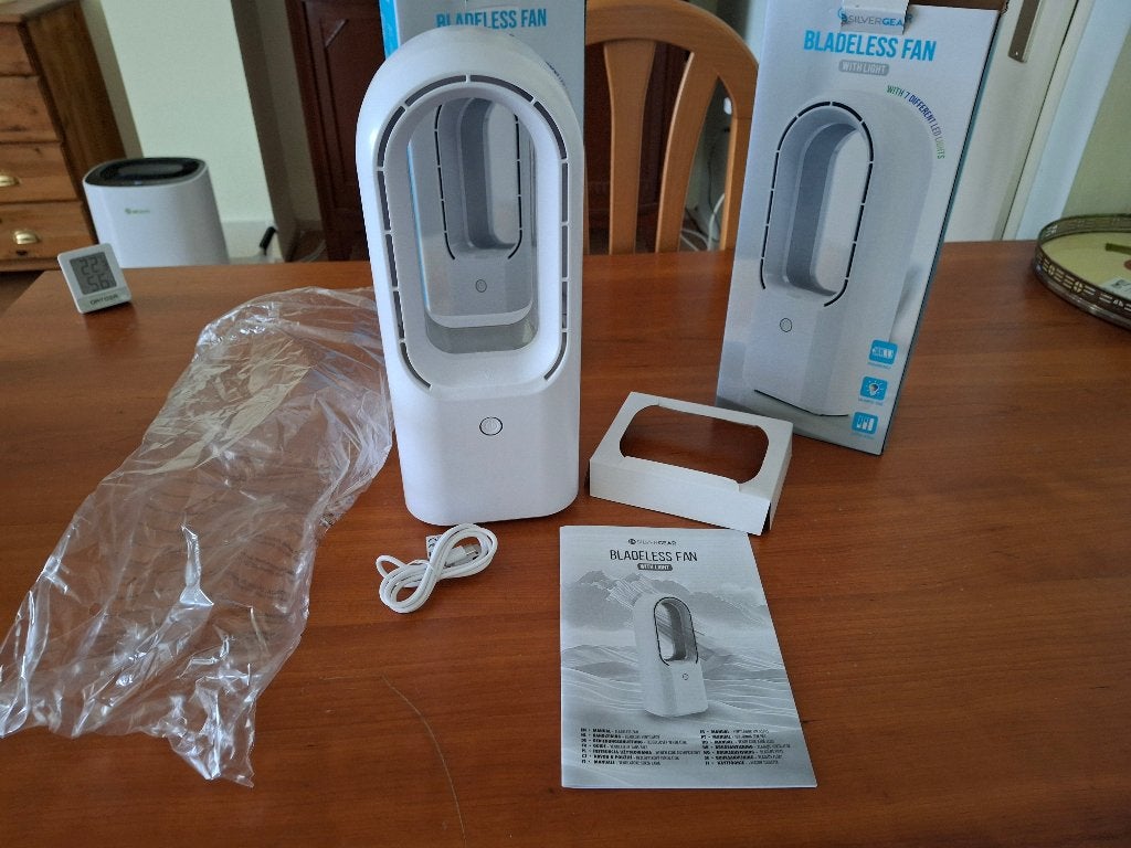 Twee Silvergear bladloze ventilatoren - nieuw - in 1 koop, Ophalen, Nieuw, Tafelventilator