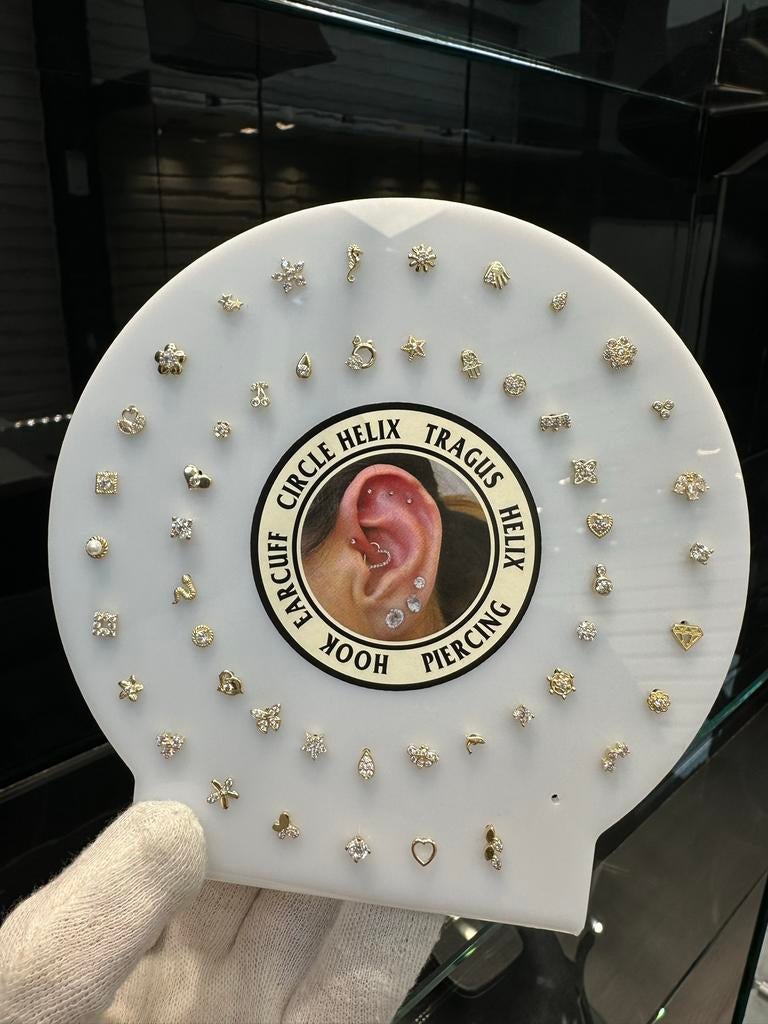14k Gouden Helix Piercing - Diverse Designs, Ophalen of Verzenden, Nieuw, Goud, Oor- of Traguspiercing