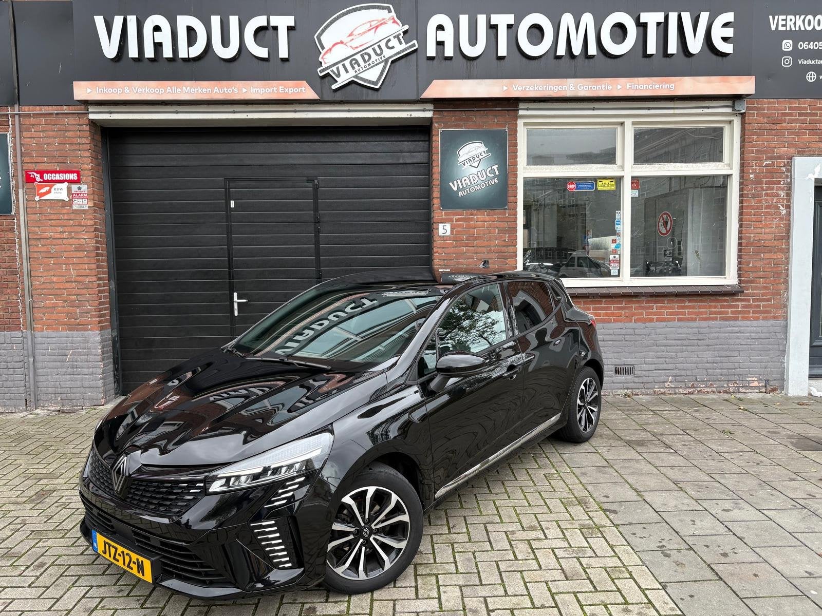 Renault CLIO 1.0 TCe 90 GPF techno Automaat Cruise Clima Gro, Gebruikt, Euro 6, Leder en Stof, Zwart