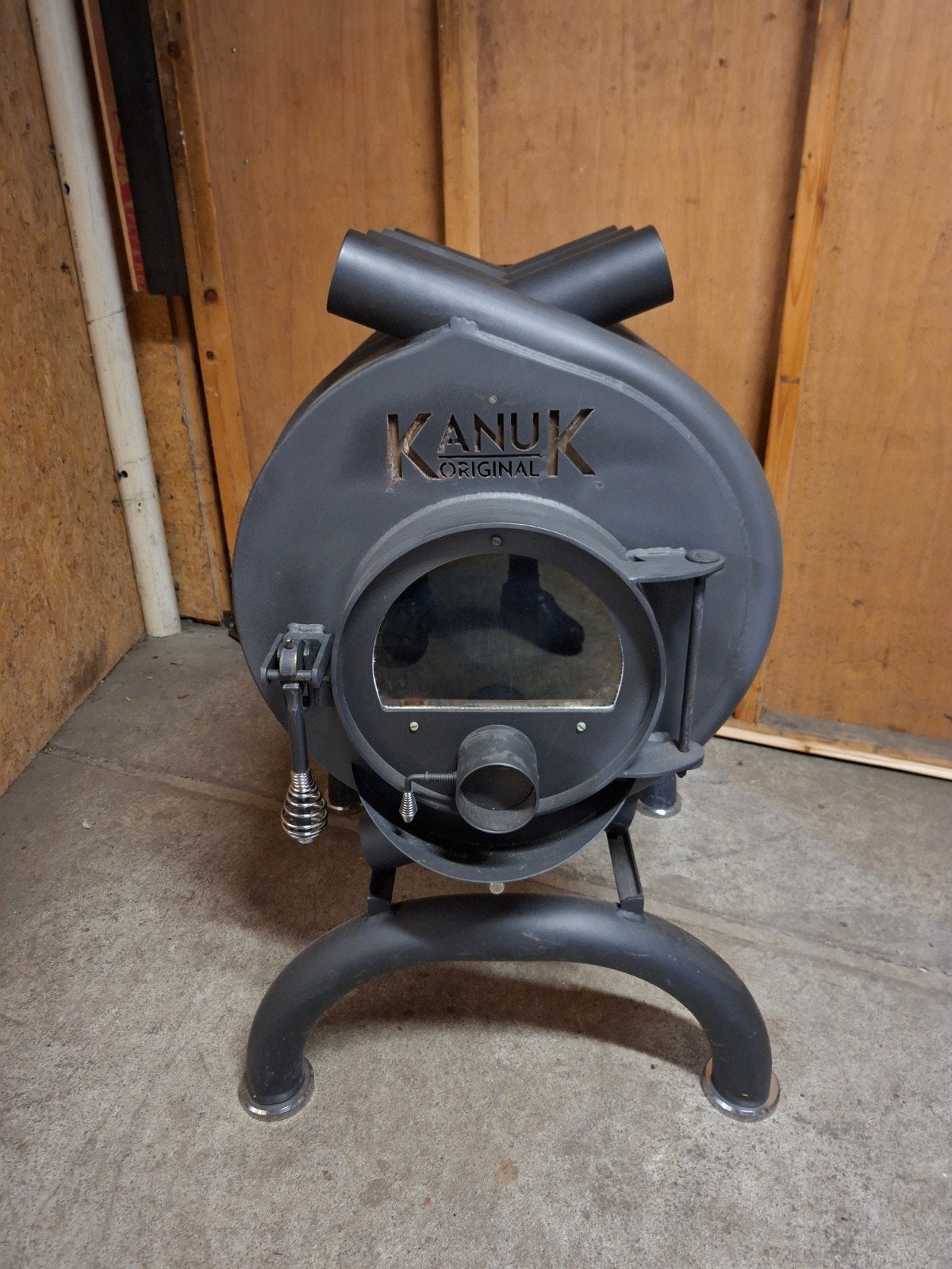 Kanuk original 10kW showroommodel, Ophalen, Gebruikt, Houtkachel, Vrijstaand
