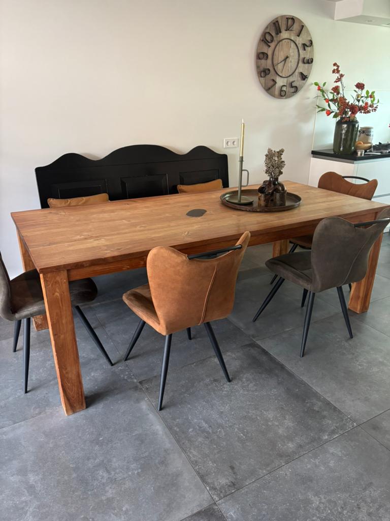 Teakhouten eettafel, Ophalen, Gebruikt, Teakhout, 200 cm of meer