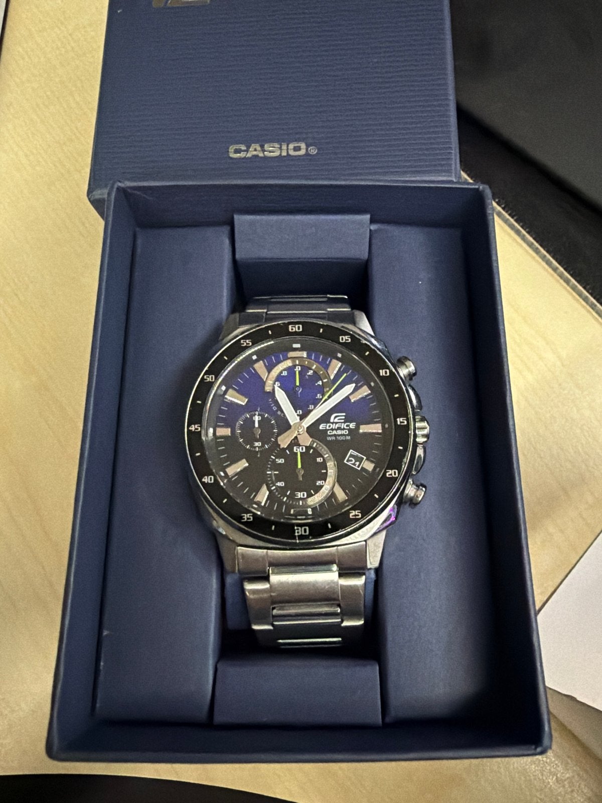 Mooi Casio Edifice horloge met extra schakels, Ophalen, Casio, Staal, Polshorloge
