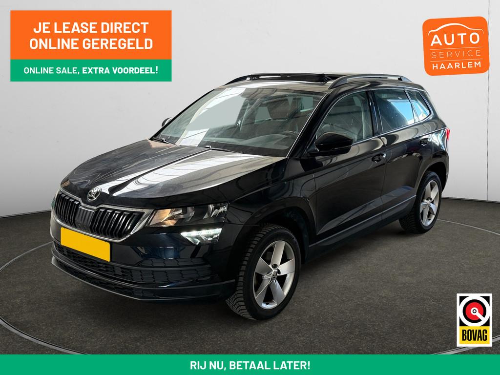 Skoda Karoq 1.5 TSI ACT Business Edition+ Aut- Panoramadak,, Auto's, Skoda, 4 cilinders, Zwart, Bedrijf, 690 kg