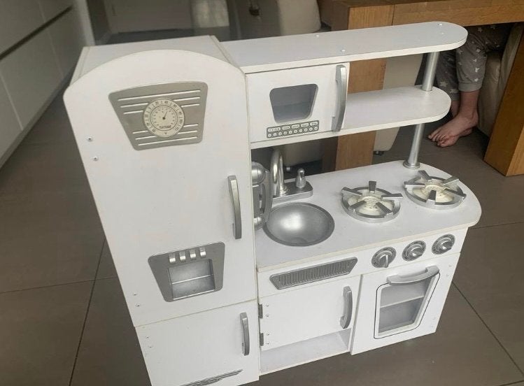 Kidkraft Speelkeuken - Wit Hout, Ophalen, Gebruikt, Hout, Speelkeuken