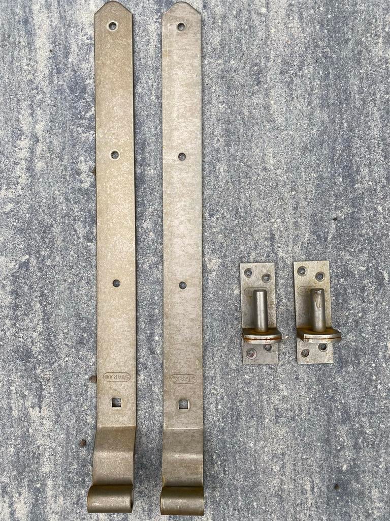 2x Duimheng met verzet 50cm RVS en plaatduim 13mm RVS, Ophalen of Verzenden, Gebruikt, Rvs, Scharnier