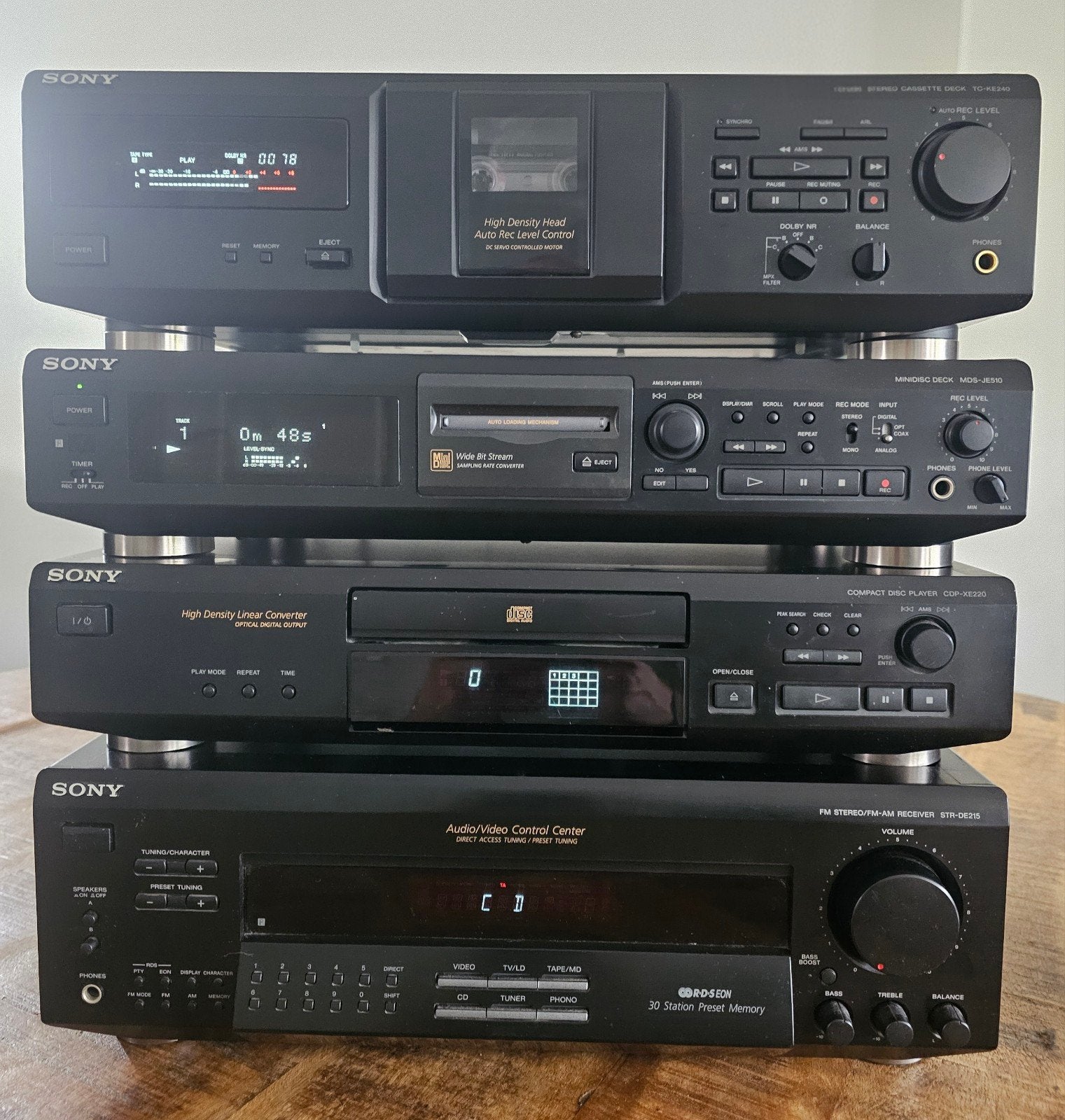 Sony  Set: Cassettedeck, CD-speler, Minidisc, Tuner, etc, Ophalen, Gebruikt, Cassettedeck, Losse componenten