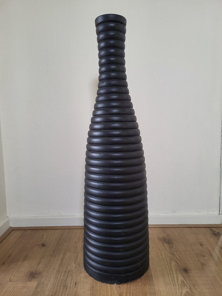 Prachtige grote terracotta vaas (zwart), Ophalen, Zwart, Steen/keramiek, 88 cm