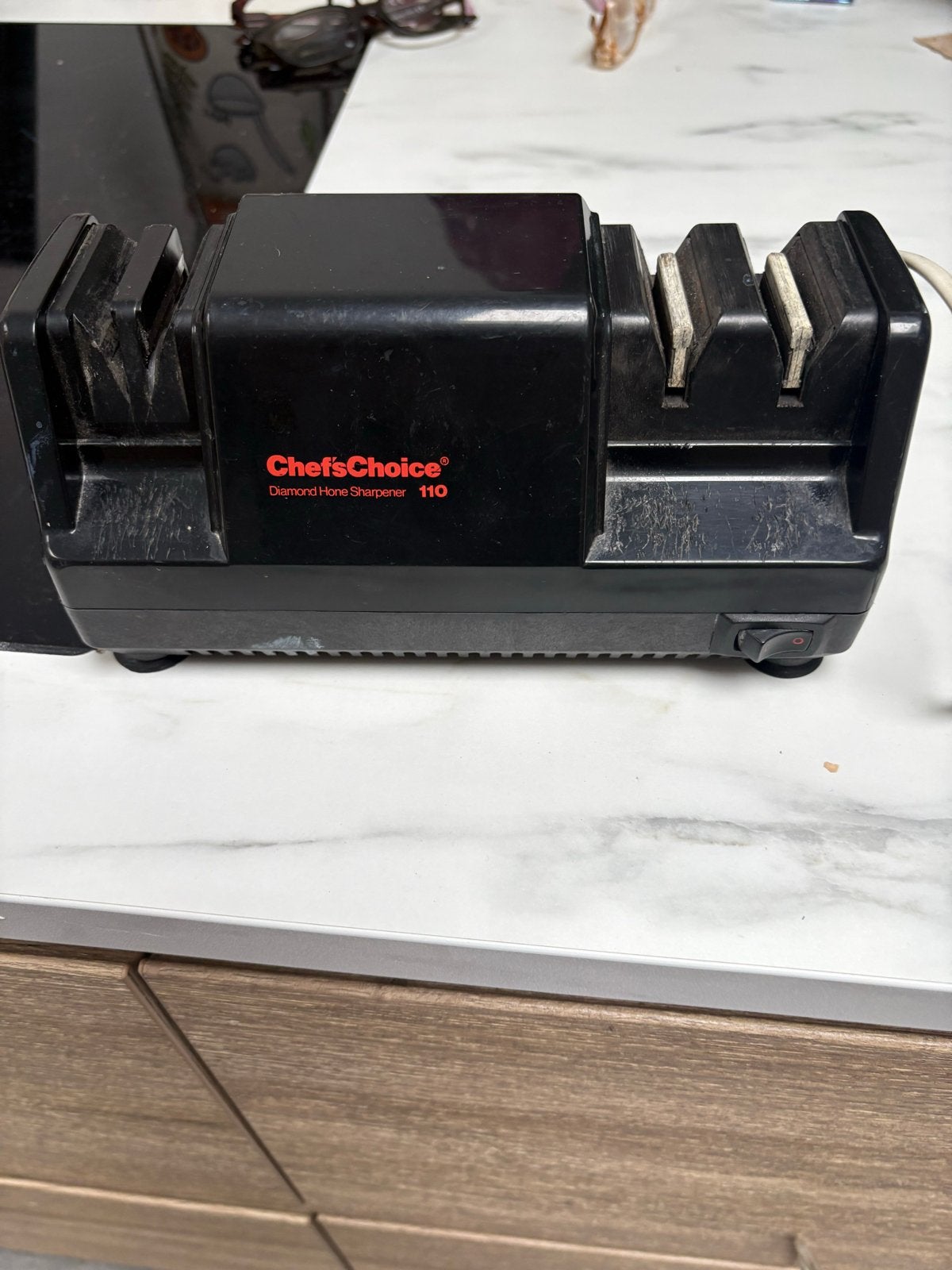 Messenslijper van Chefs Choice!, Kunststof, Ophalen of Verzenden, Zwart, Overige merken
