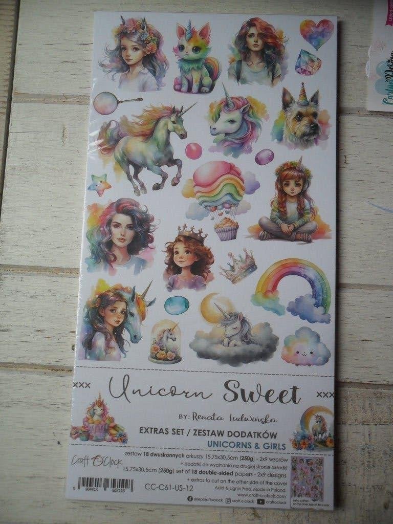 Unicorn Sweet  Papers Unicorn & Girls, Verzenden, Nieuw, Overige thema's, Knipvel