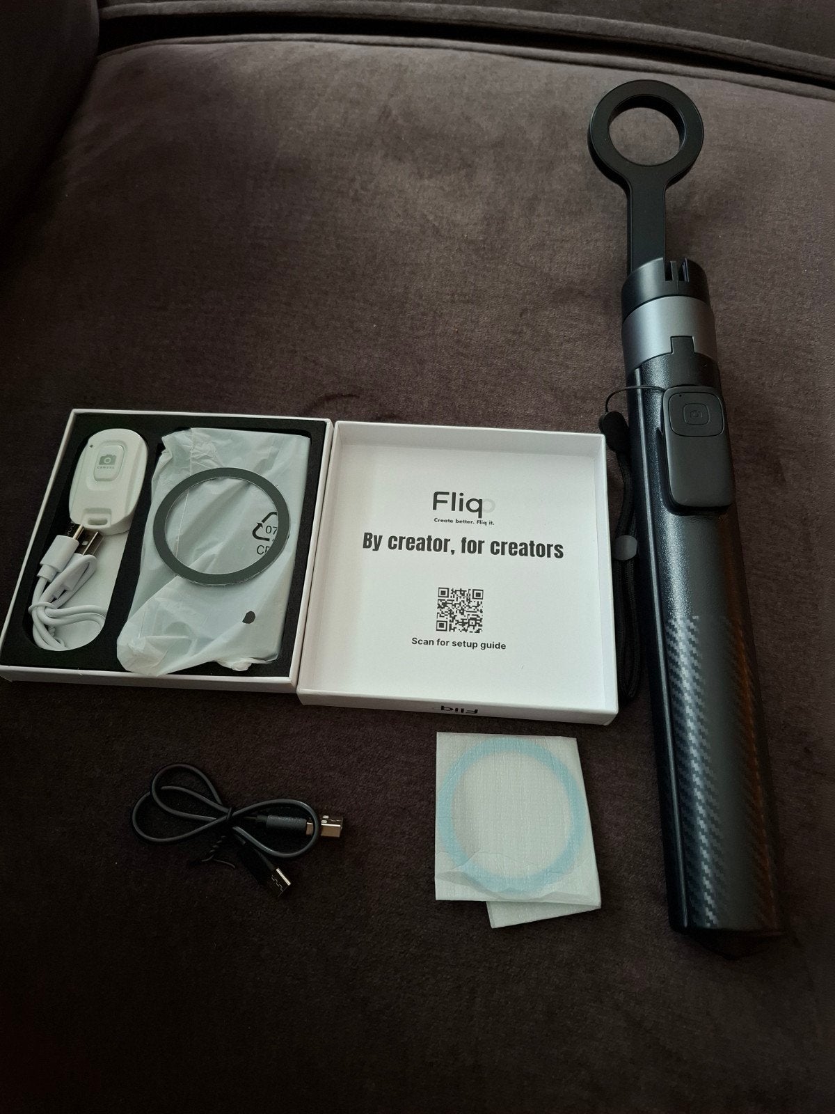 Fliq Gear Magnetische Selfie Vlog Monitor + Statief Kit, Ophalen of Verzenden, Zo goed als nieuw, Overige typen
