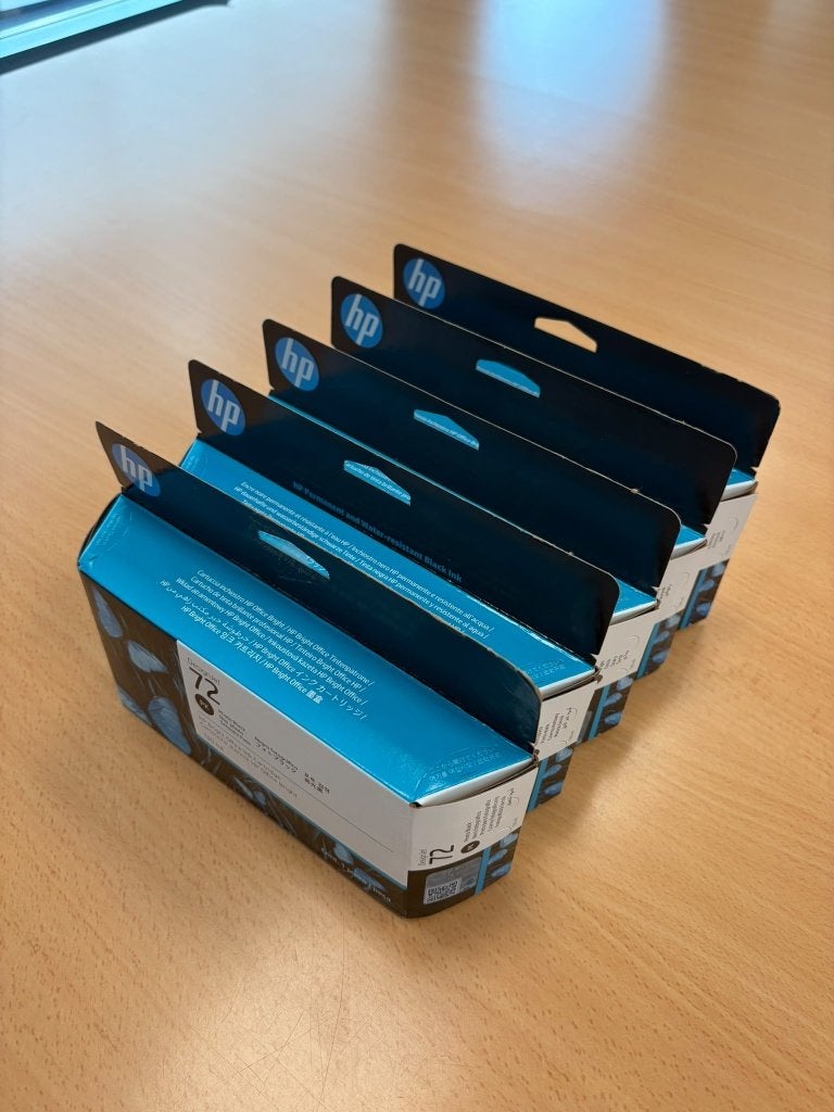 5x originele HP 72 DesignJet 130 ml – Nieuw & ongeopend, Ophalen of Verzenden, Nieuw, Cartridge, HP