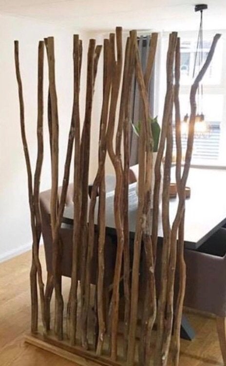 Unieke Roomdivider van Natuurlijke Takken, Huis en Inrichting, Woonaccessoires | Kamerschermen, Ophalen, Gebruikt