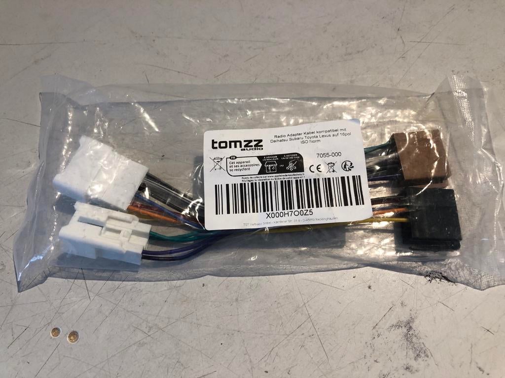 Toyota lexus Citroën daihats peugeot Radio Adapter iso kabel, Ophalen of Verzenden, Nieuw