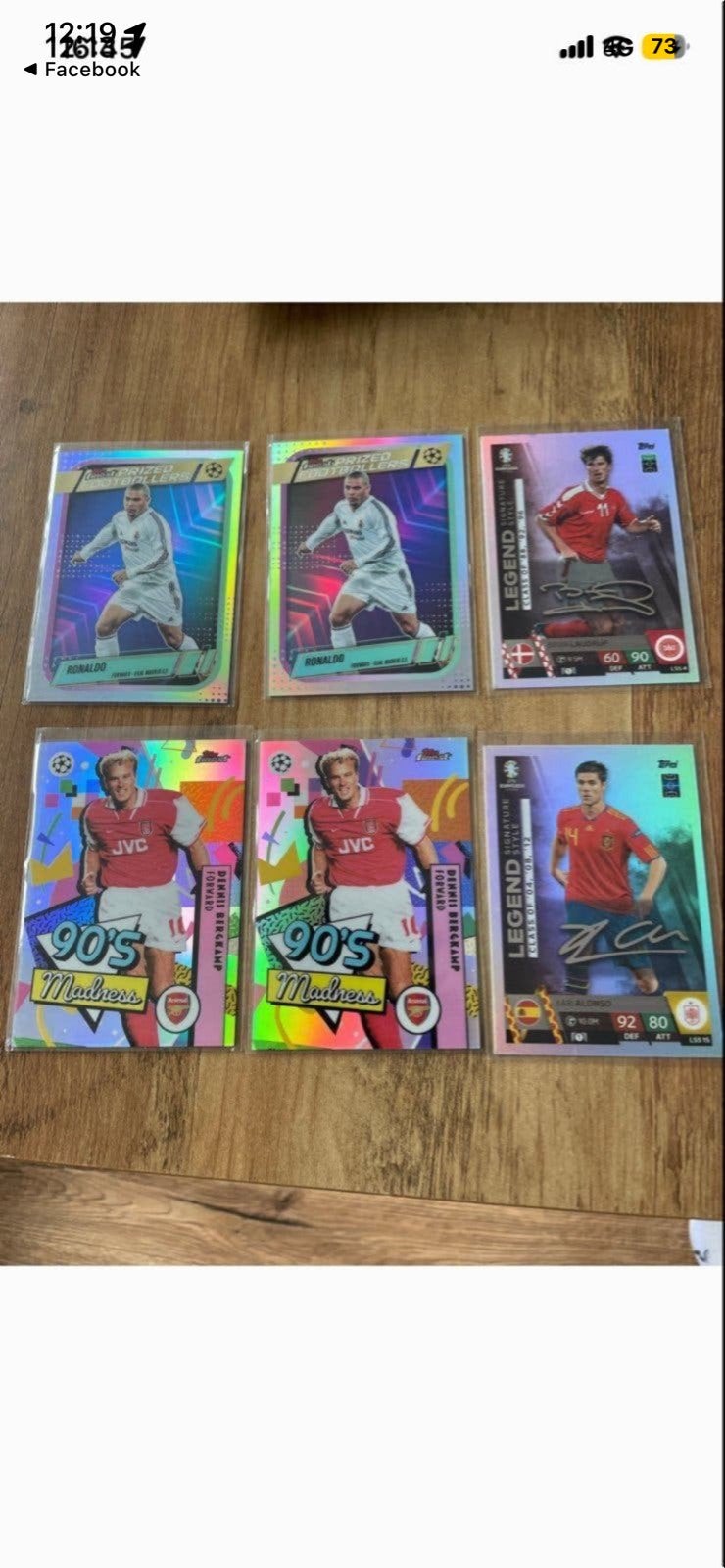 Voetbal Spelerskaarten - Ronaldo, Bergkamp, Laudrup, Alonso, Ophalen of Verzenden, Zo goed als nieuw, Buitenlandse clubs, Spelerskaart