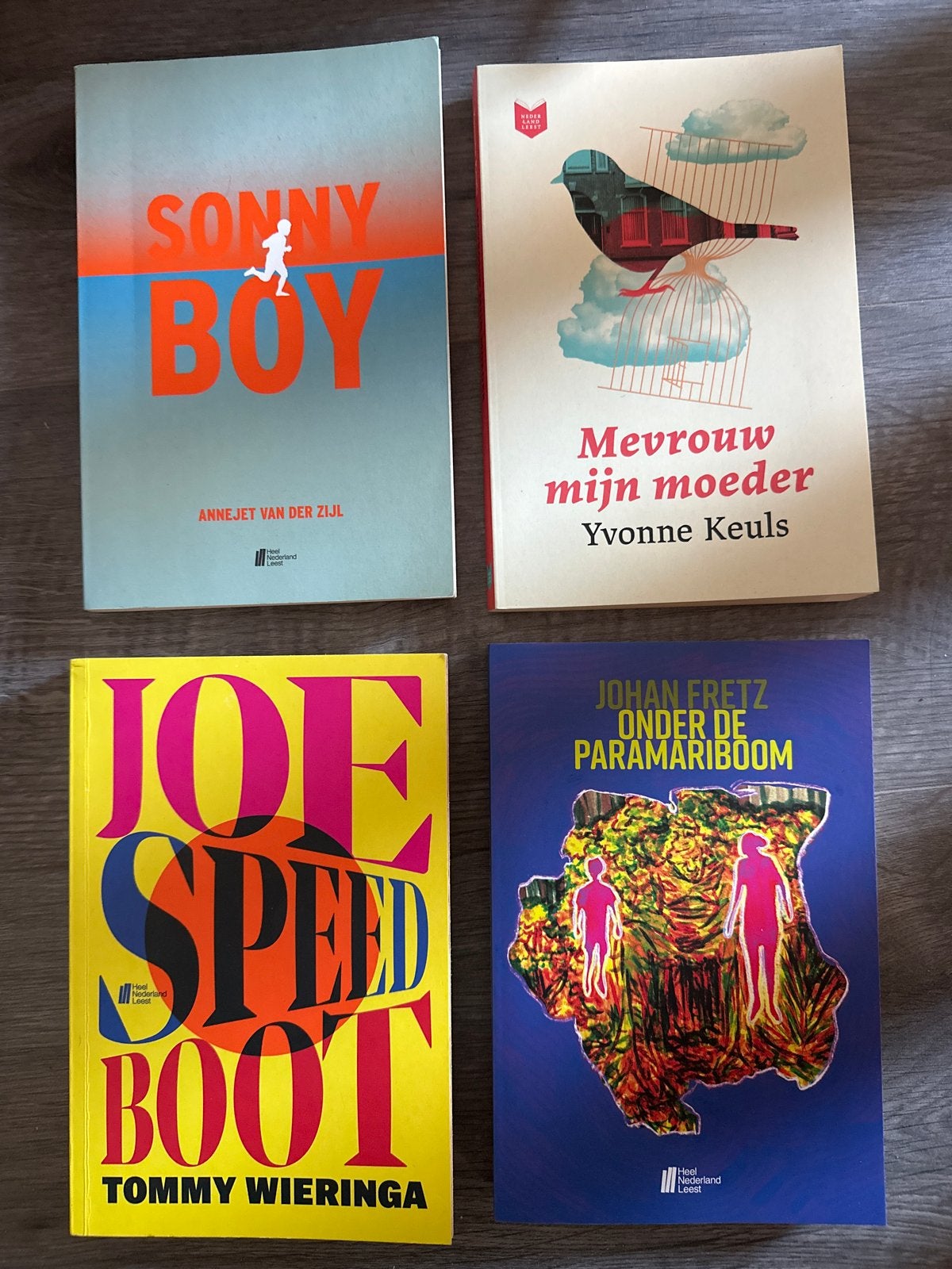 4 Boektoppers: Sonny Boy, Mevrouw mijn moeder, Joe Speedboot, Verzenden, Nieuw