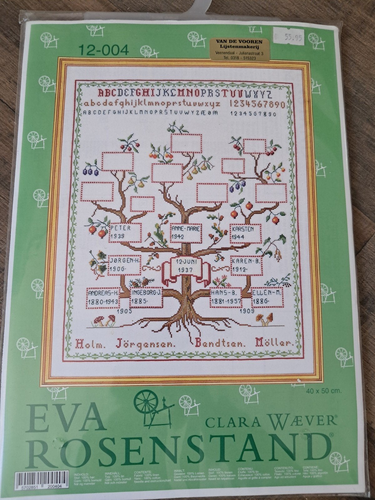 Borduurpakket Eva Rosenstand Clara Wæver Stamboom, Ophalen of Verzenden, Nieuw, Handborduren, Borduurpakket