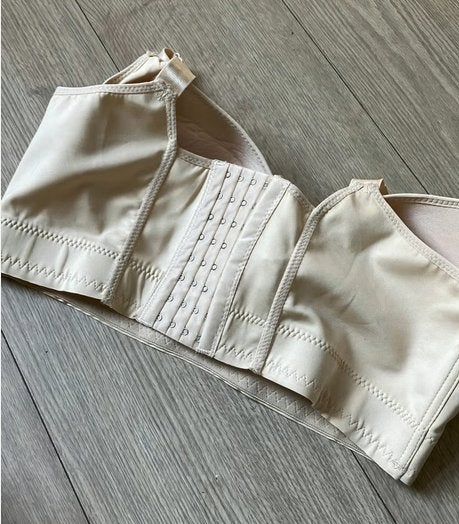 Bh 90d huidskleur met 9 haakjes stevig, Ophalen of Verzenden, Zwart, BH