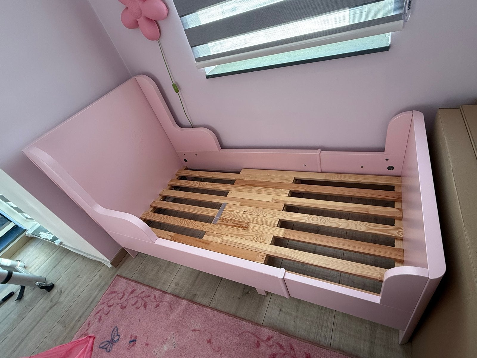Meegroeibed van ikea (busunge) met lattenbodem, Kinderen en Baby's, Kinderkamer | Bedden, Ophalen, Gebruikt, 70 tot 85 cm, Lattenbodem