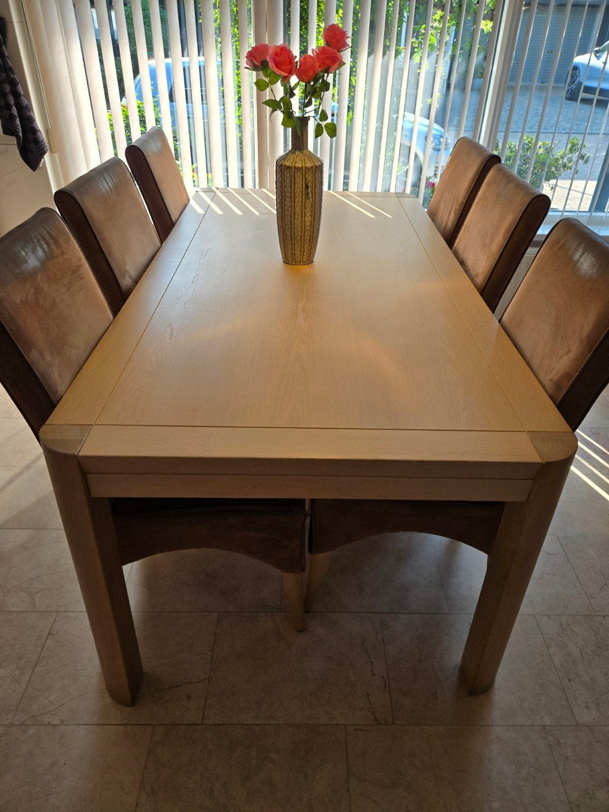 Eettafel van 180x98 cm, Ophalen, Gebruikt, 50 tot 100 cm, Vijf personen of meer