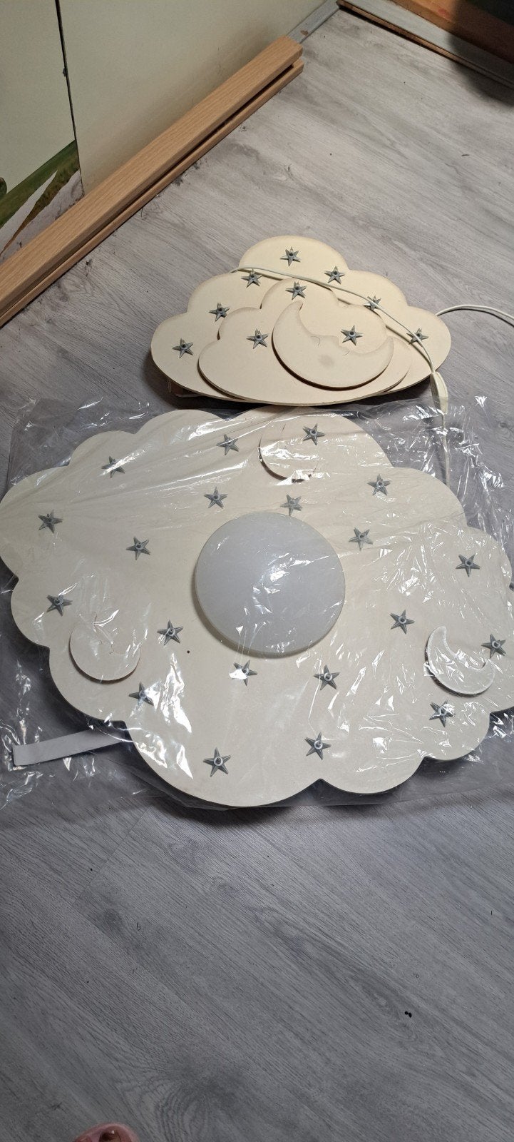 Wolk Plafondlamp met Sterren en Maan voor Kinderkamer, Ophalen, Wit, Overige merken, Nieuw