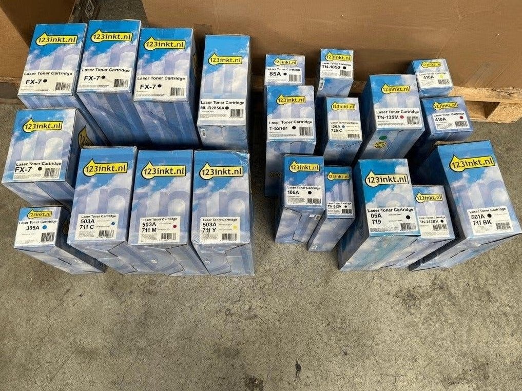 Partij 123inkt huismerk toners cartridges Nieuw HP Brother, Mix, Onbekend, Nieuw, Ophalen of Verzenden